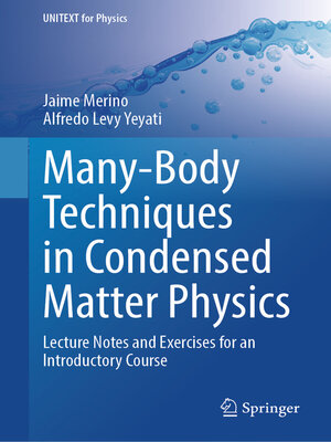 cover image of Many-Body Techniques in Condensed Matter Physics